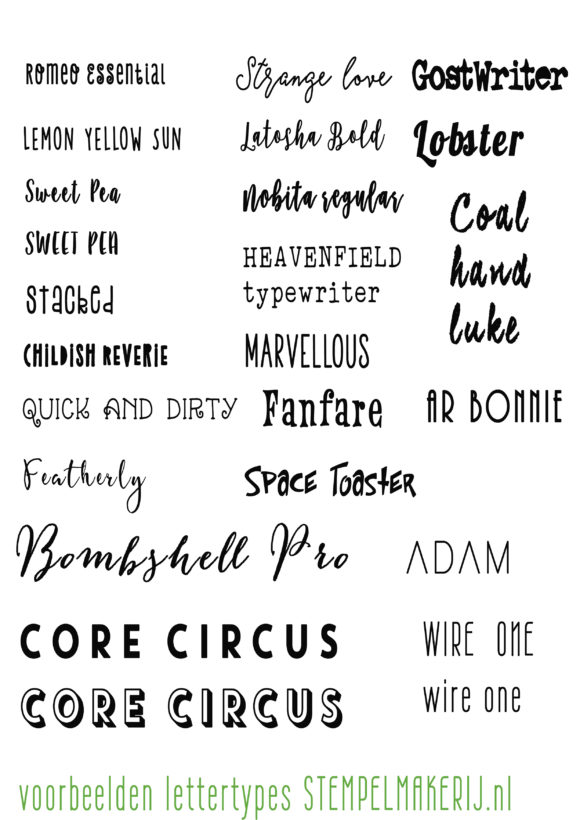 lettertypes stempel